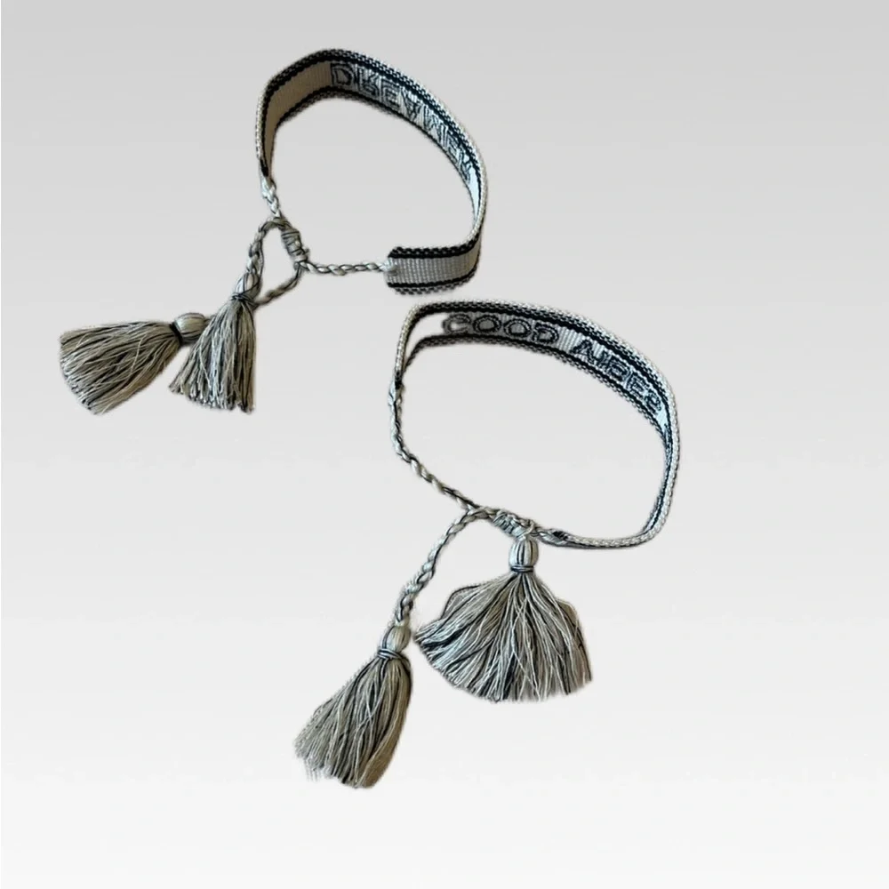 Stylish Gray and Black Tassel Headbands